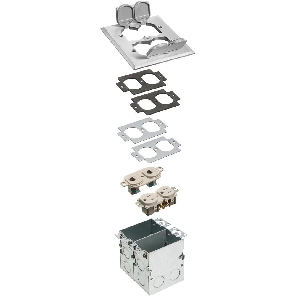 2 GANG MTL COVER KIT