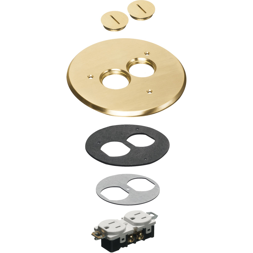 6" BRASS CVR KIT W/LR AND THREADED PLUGS