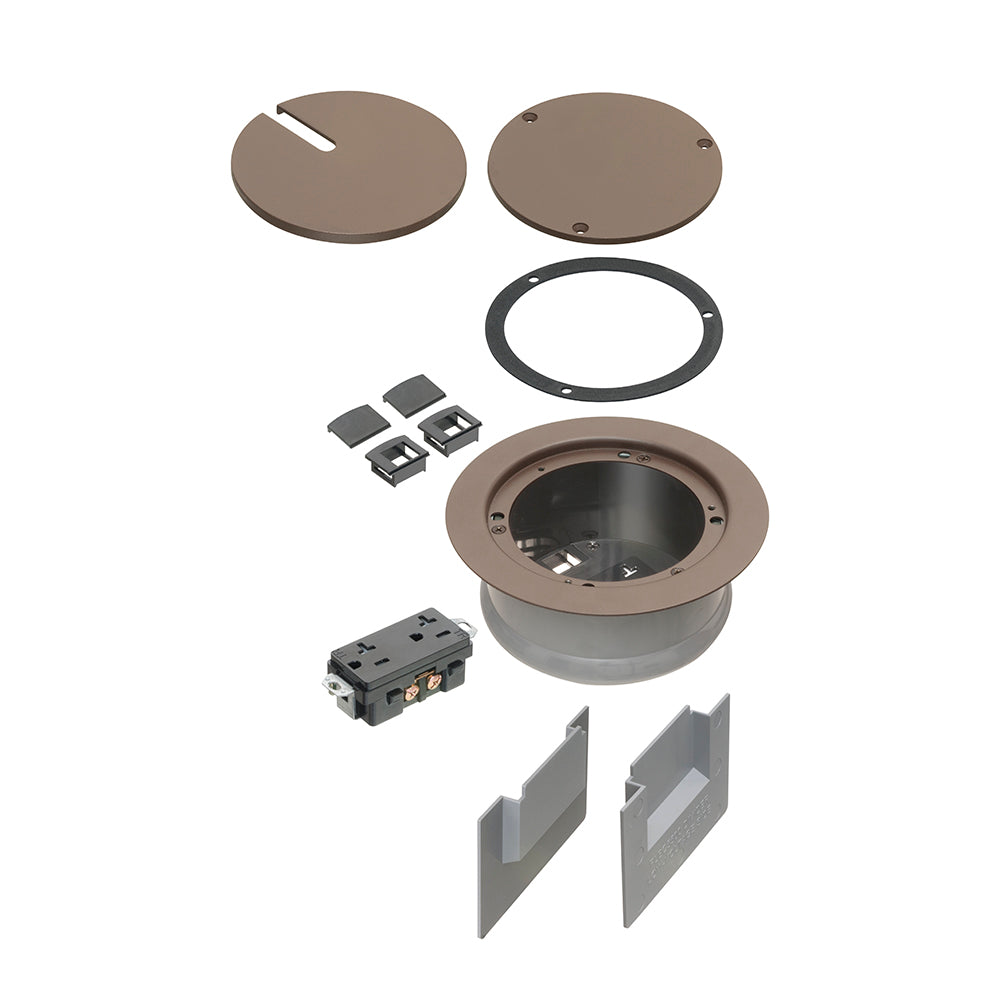 5.5 IN BROWN RECESSED COVER