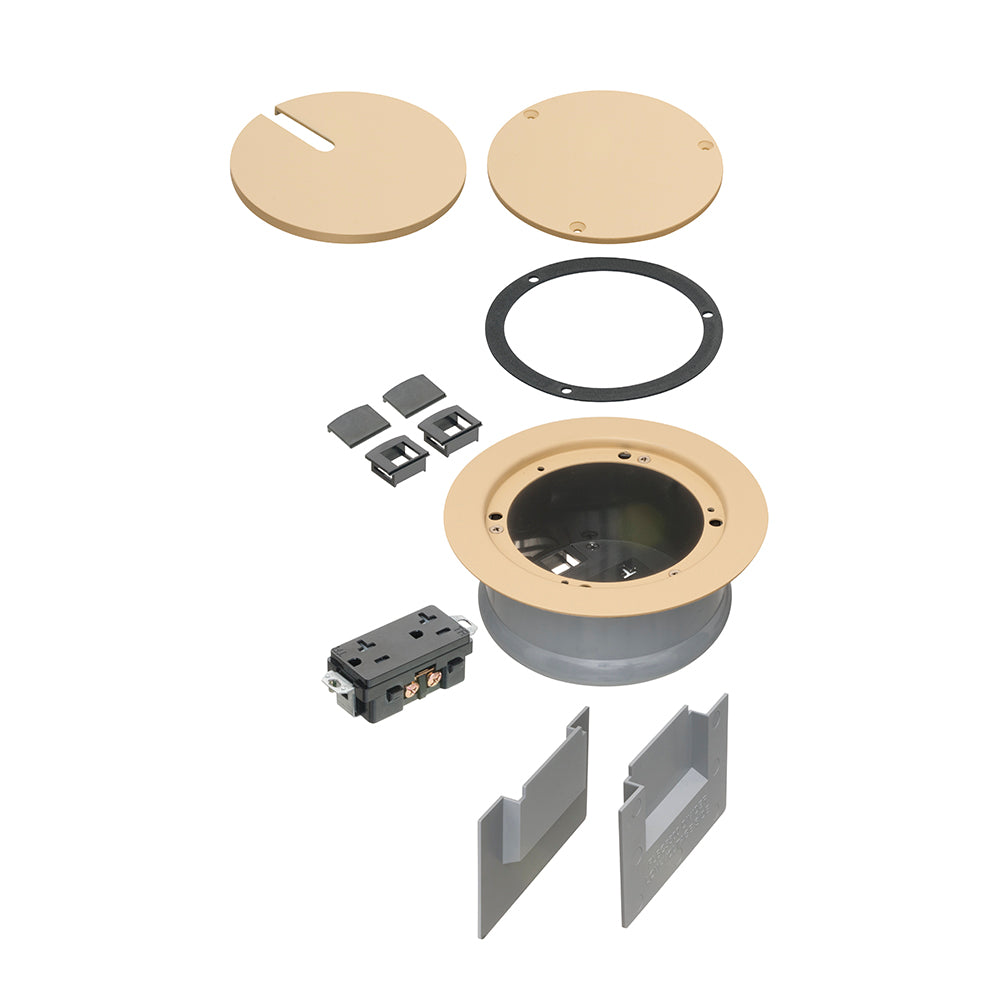 5.5 IN LT ALMOND RECESSED CVR