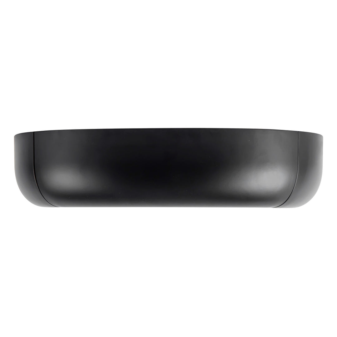 Folio 15-in Black dimmable LED Flush Mount