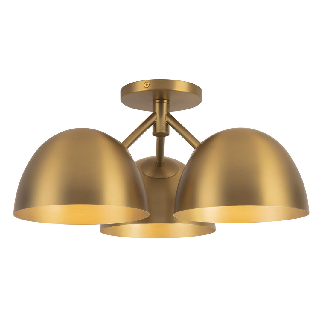 Fosso 17-in Gold Semi-Flush Mount