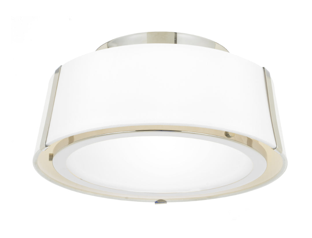 Fulton 2 Light Polished Nickel Semi Flush Mount