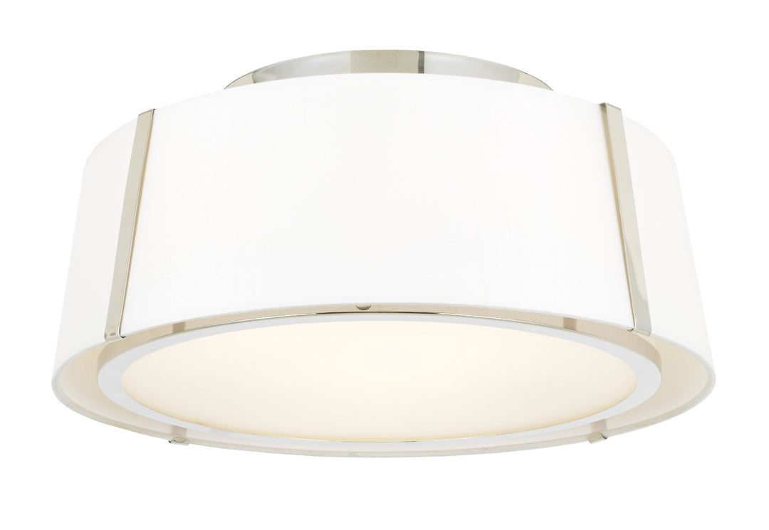 Fulton 3 Light Polished Nickel Semi Flush Mount