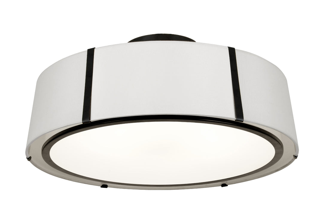 Fulton 6 Light Matte Black Semi Flush Mount