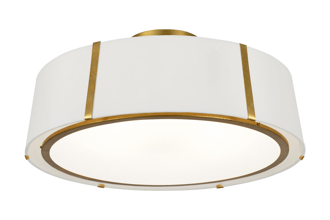 Fulton 6 Light Antique Gold Semi Flush Mount