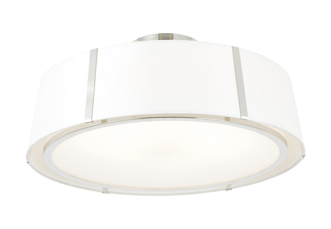 Fulton 6 Light Polished Nickel Semi Flush Mount