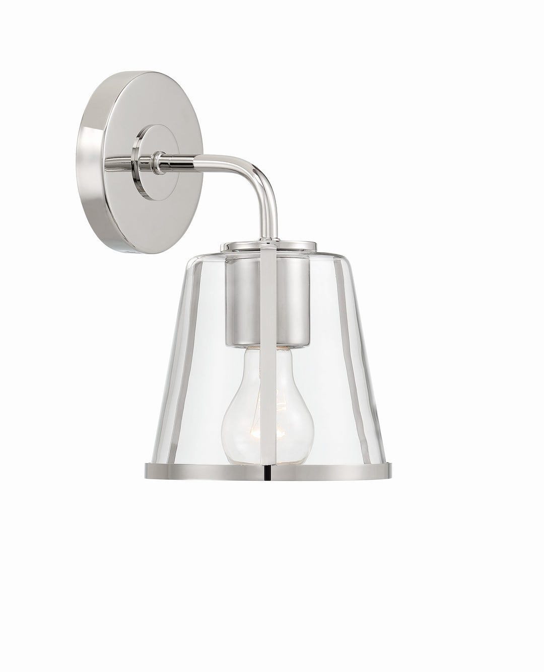 Fulton 1 Light Polished Nickel Sconce