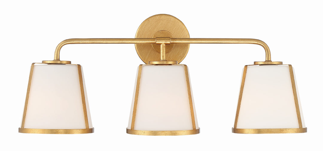 Fulton 3 Light Antique Gold Bathroom Vanity
