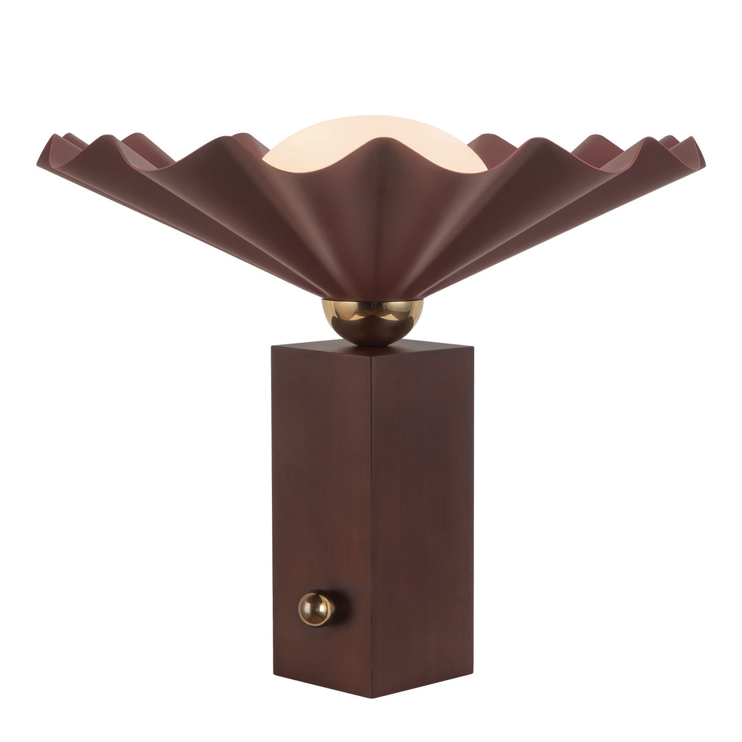 Furrow 14-in Red Table Lamp
