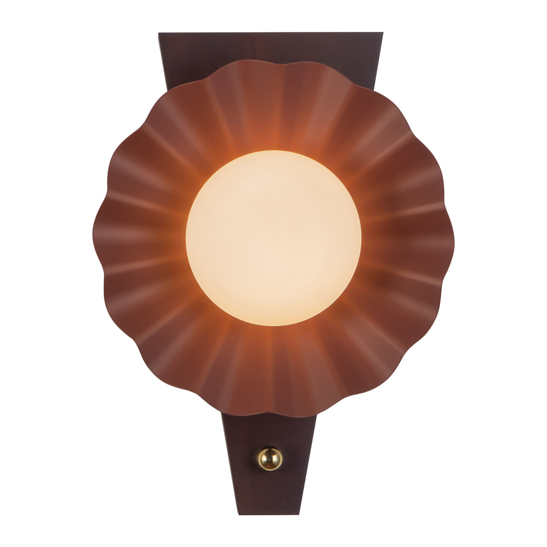 Furrow 12-in Red Wall Sconce
