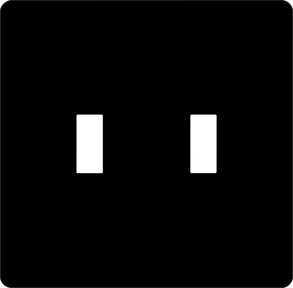 FASSADA FASHION WALLPLATE, 2 GANG, BL