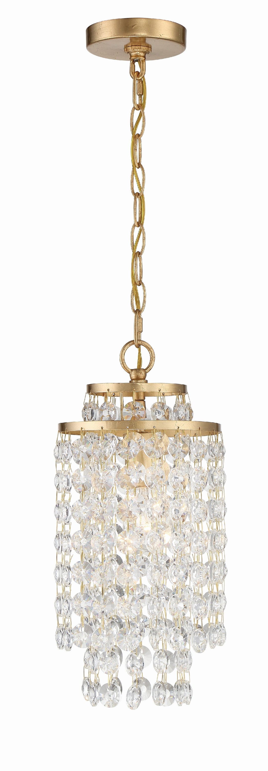 Gabrielle 1 Light Antique Gold Mini Pendant
