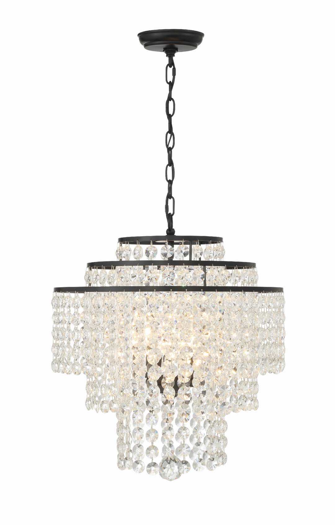 Gabrielle 4 Light Matte Black Chandelier