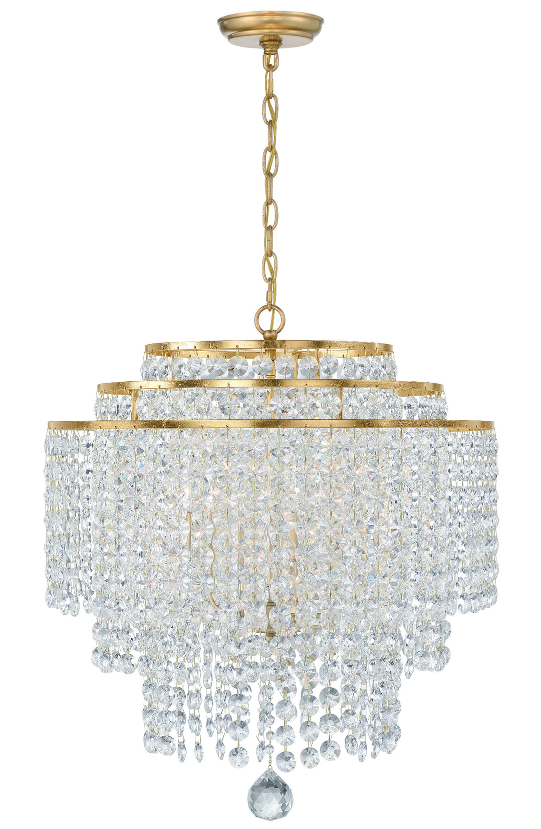 Gabrielle 6 Light Antique Gold Chandelier