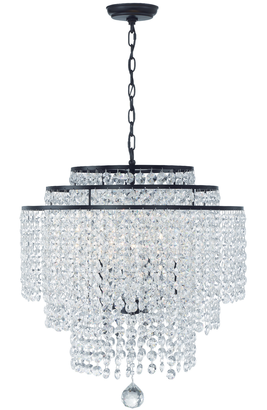 Gabrielle 6 Light Matte Black Chandelier