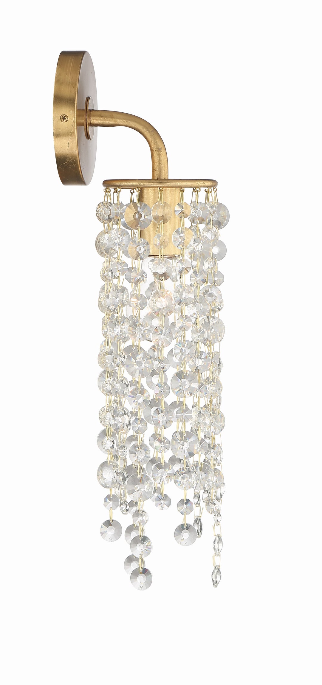 Gabrielle 1 Light Antique Gold Sconce