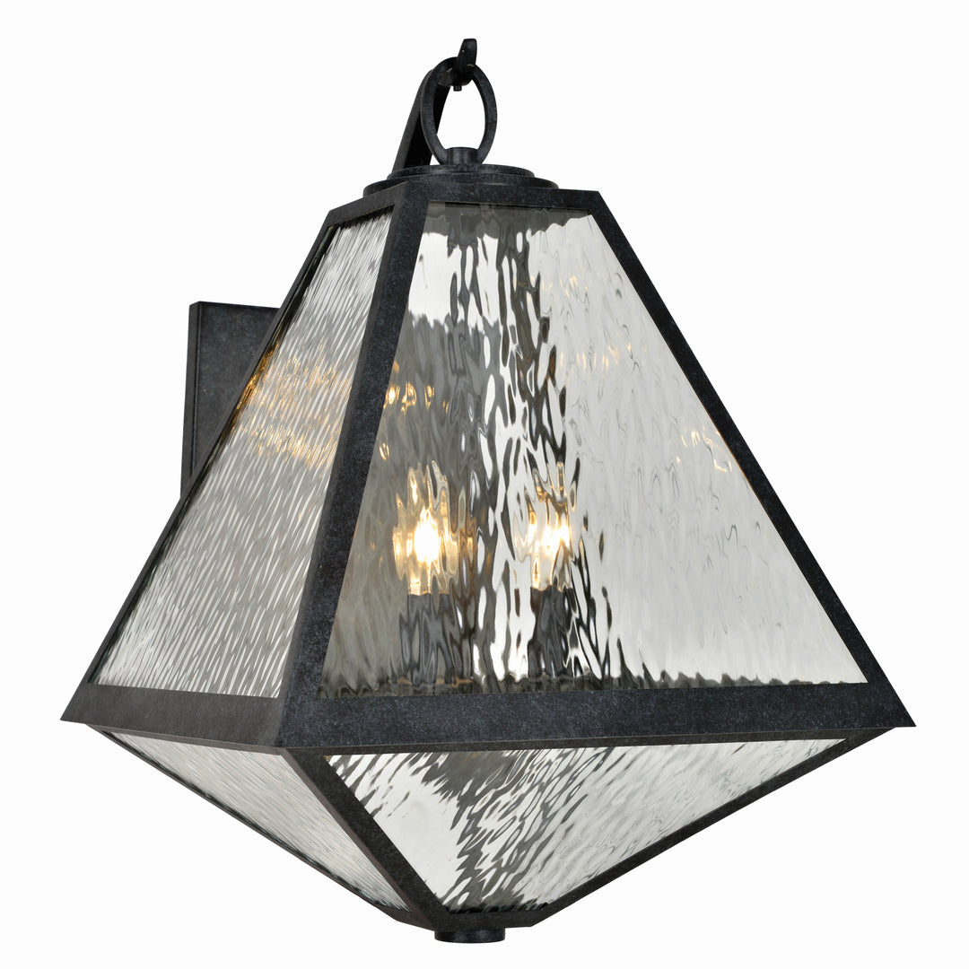 Brian Patrick Flynn Glacier 3 Light Black Charcoal Outdoor Sconce