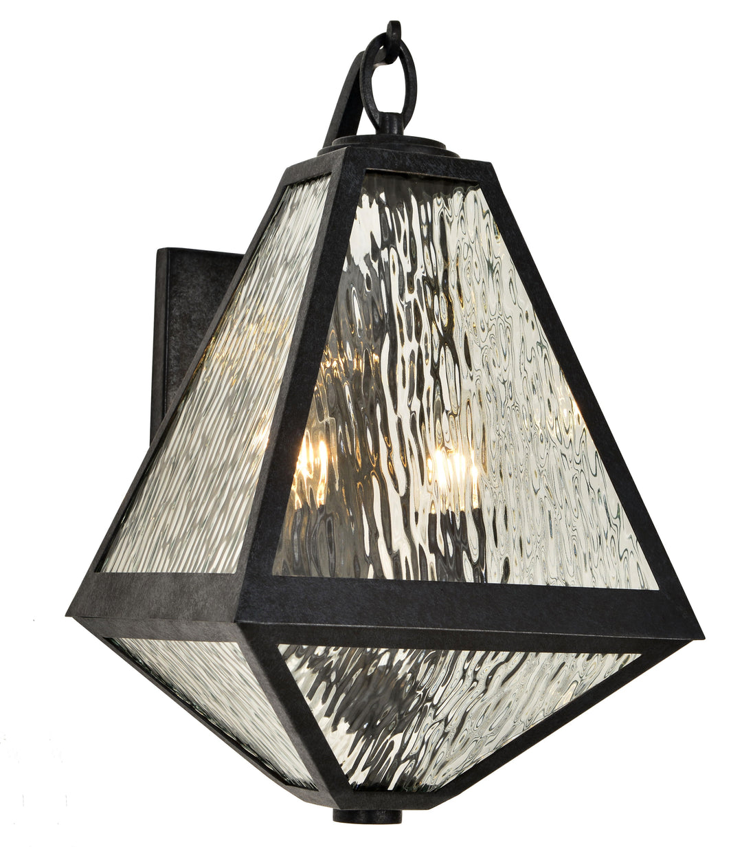 Brian Patrick Flynn Glacier 2 Light Black Charcoal Outdoor Sconce