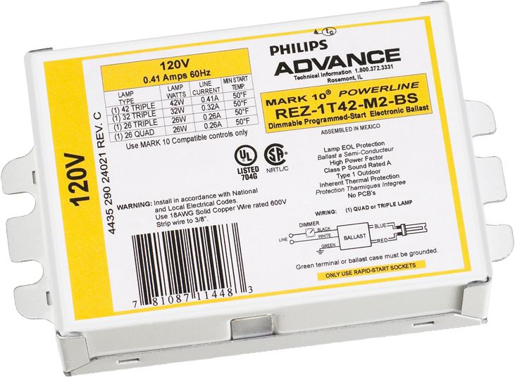 ELE DIM BALLAST (1) 42W CFL (4-PIN) 120V