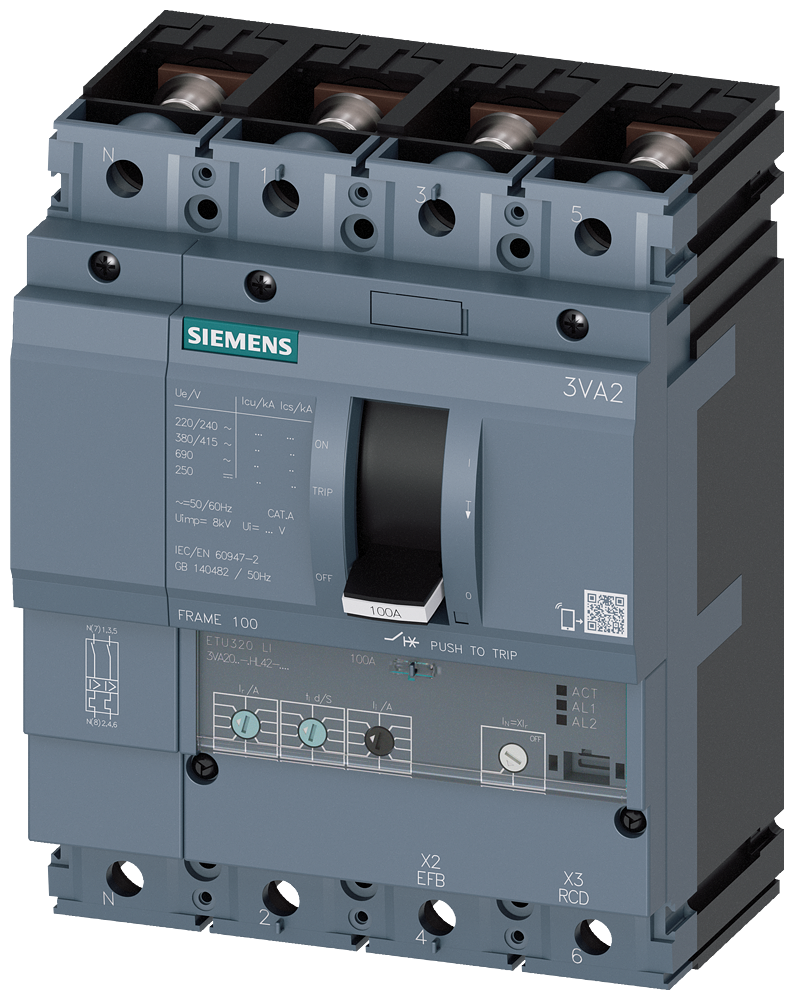 3VA25,4P,630A,110kA@415V,ETU860,LSIG,NK