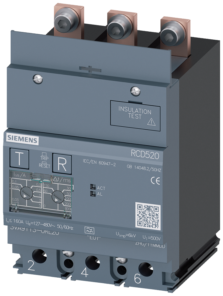 RCD-MODULE RCD520 3P I=160A U=127-480V