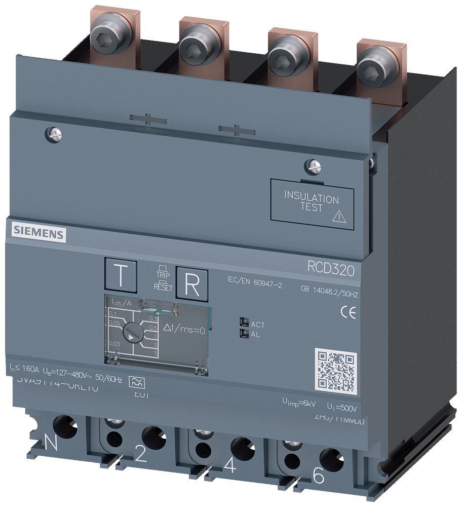 RCD-MODULE RCD320 4P I=160A U=127-480V