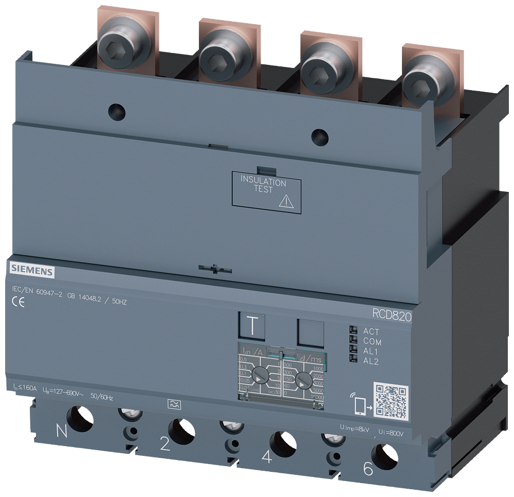RCD-MODULE RCD820 4P I=160A U=127-690V