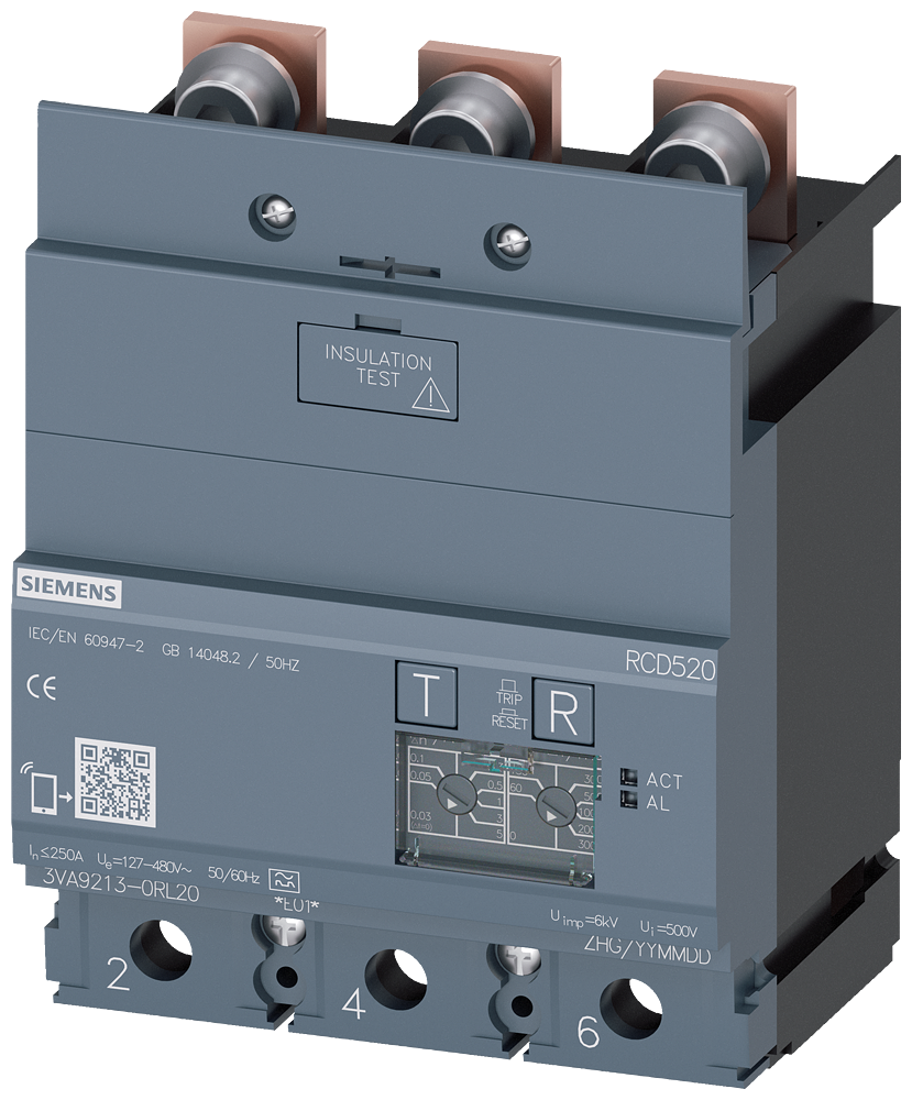 RCD-MODULE RCD520 3P I=250A U=127-480V