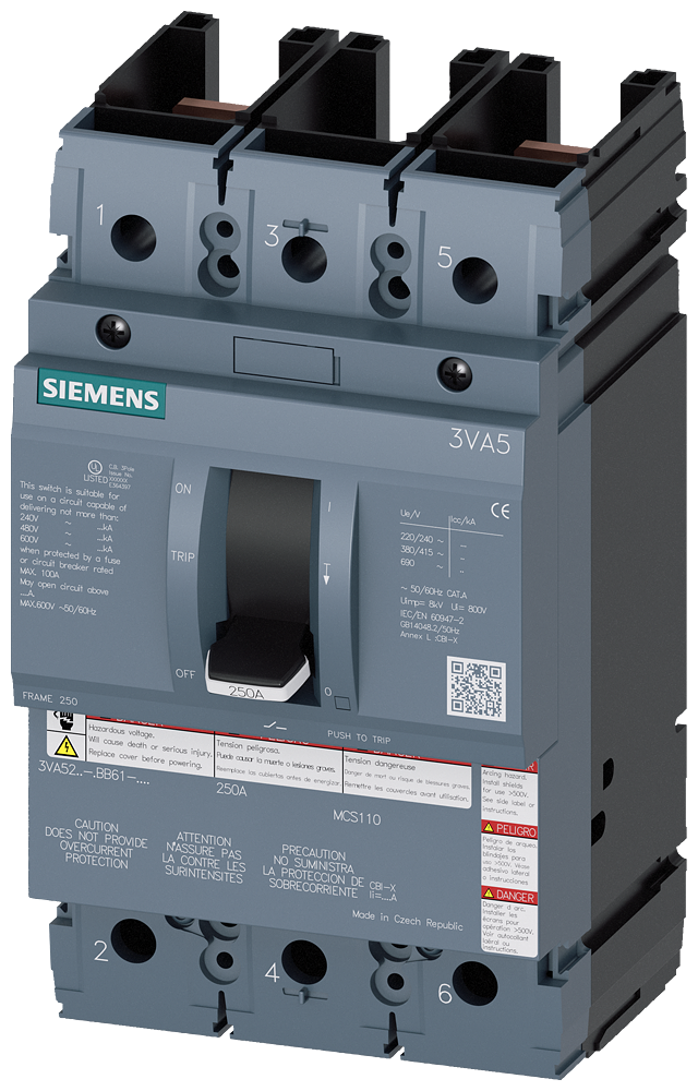 3VA5,FS400A,2P,400A,MCS110,V HI Breaking