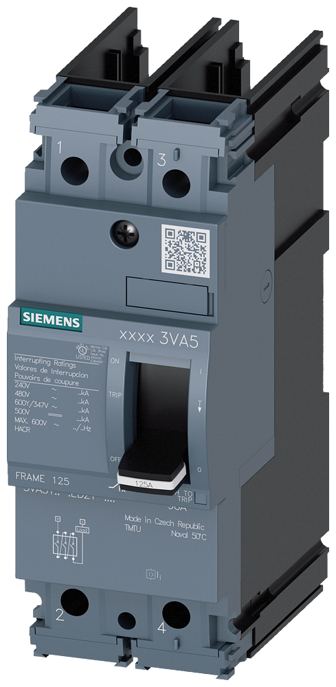 3VA5,2P,110A,18kA@600/347V,TM,FTFM,NV/50