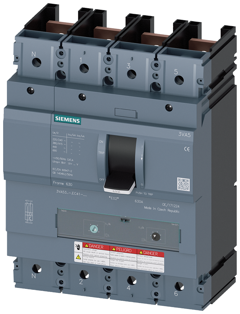 3VA5,FS400A,4P,400A,35kA@600V,TM230,FTAM