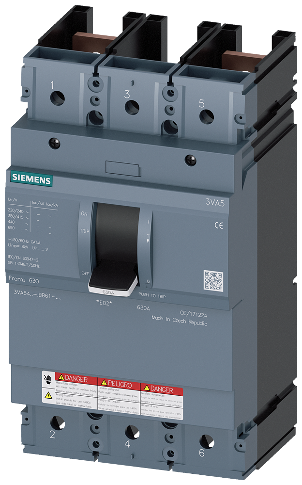 3VA5,FS600A,2P,600A,MCS110,V HI Breaking