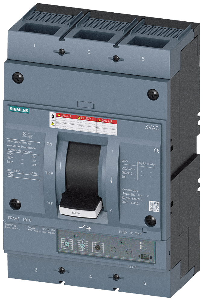 3VA65,3P,800A,22kA@600V,ETU320,LI,100%