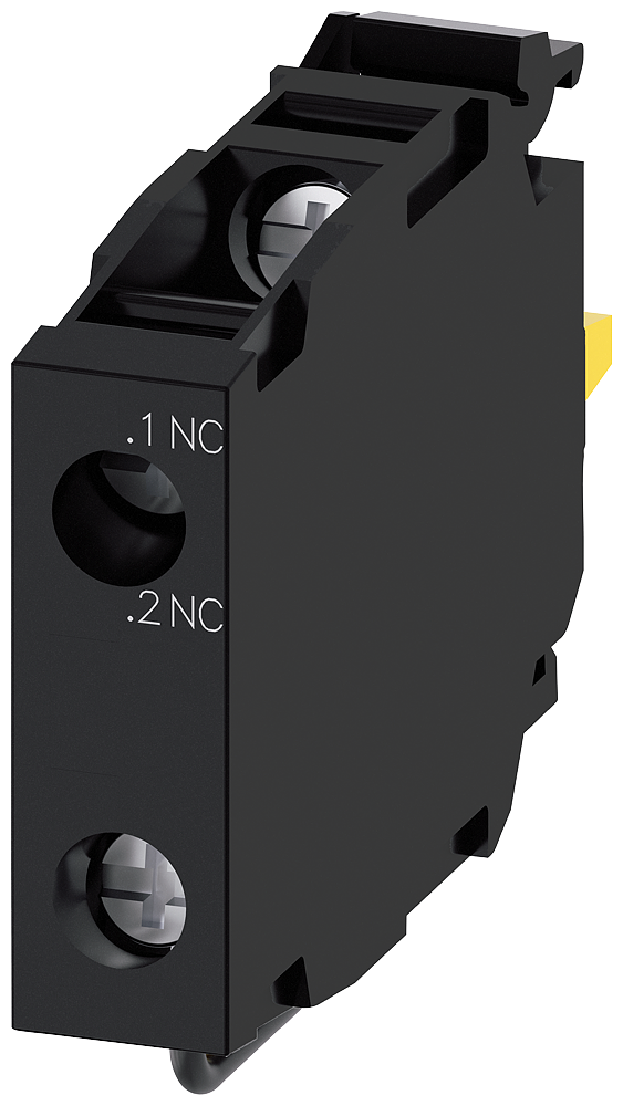 Contact module with 1 contact element, 1 NC, contact for installation monitoring