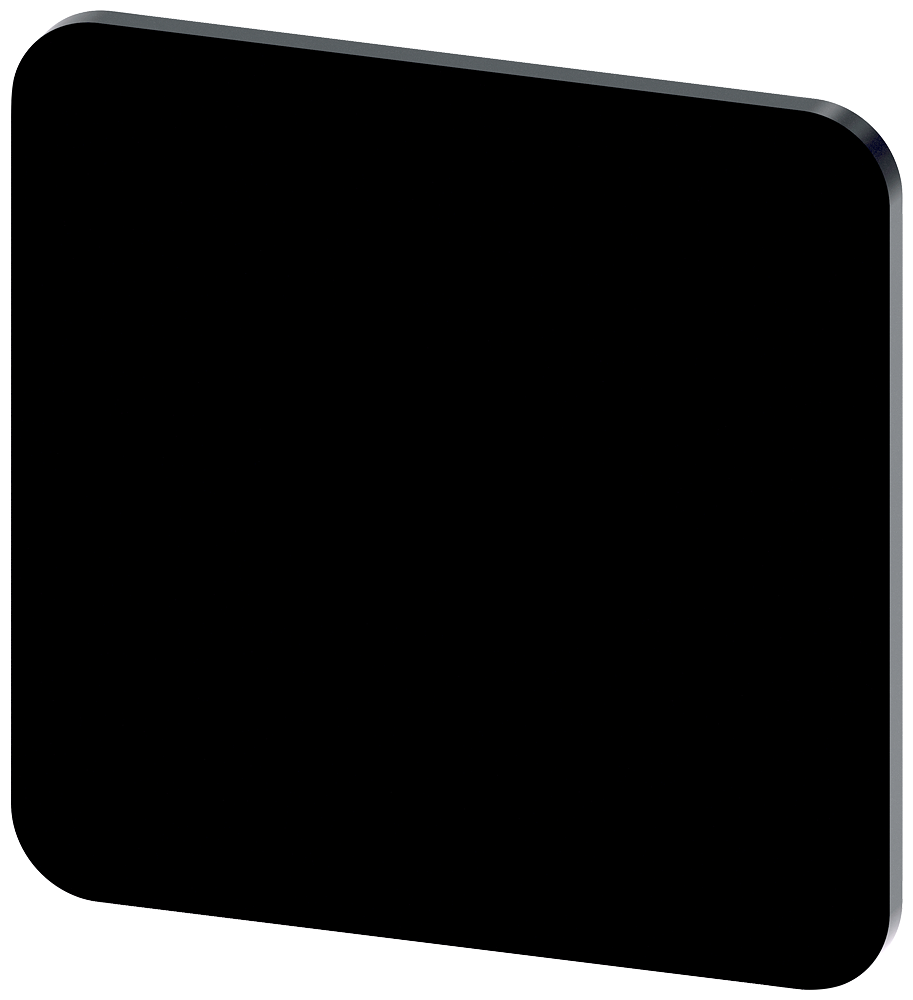 Labeling plate 22x22 mm, black label, without inscription