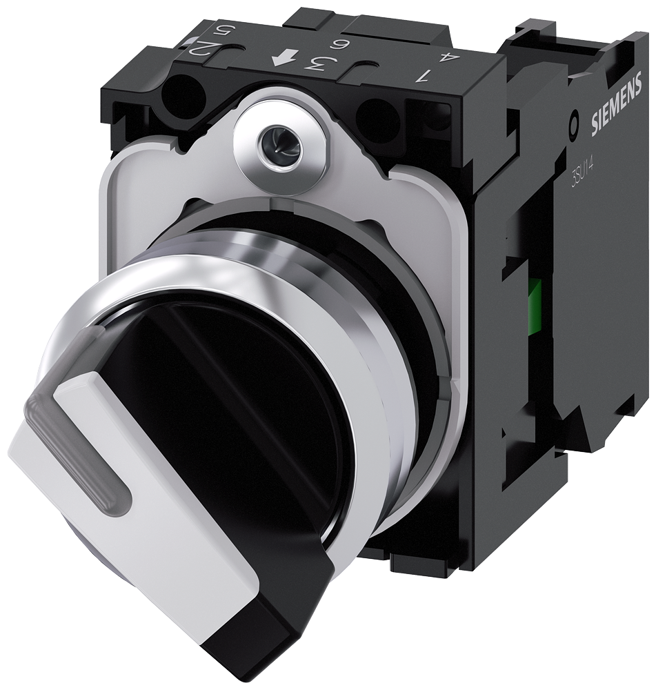 SEL SW, 2POS, MTND, SHORT HANDLE, WHT