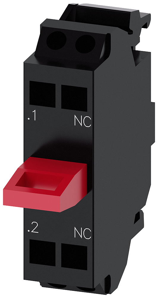 Contact module with 1 contact element, 1 NC