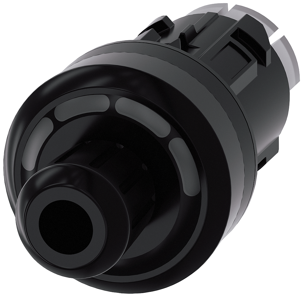 ID-key-operated switch, 22 mm, round, plastic, black, RFID, actuating angle 3...