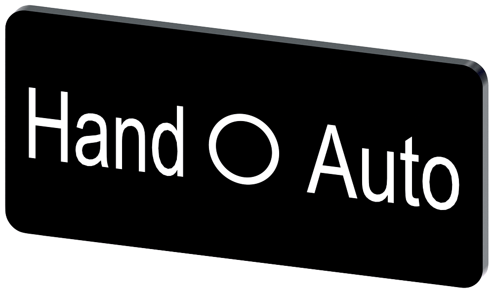 INSCR. LABEL,BLK 12.5X27MM, HAND O AUTO