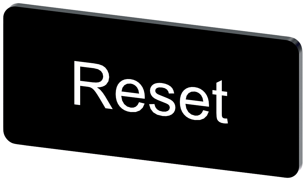 INSCR. LABEL, BLACK 12.5 X 27MM, RESET