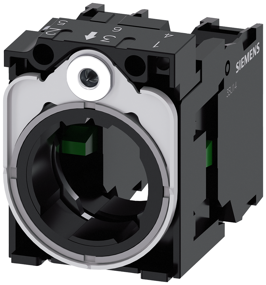 Holder for 3 modules, metal, 1 NO, 1 NO