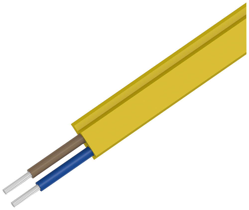 AS-i cable, shaped yellow, rubber, 2x1.5 mm2, 100 m from 100 m cable