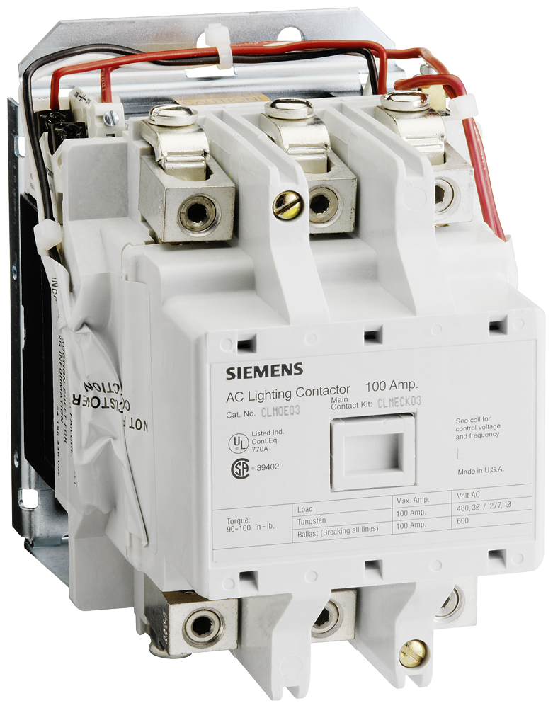 Mechanically held lighting contactor, Contactor amp rating 100A, 0 N.C. / 3 N...