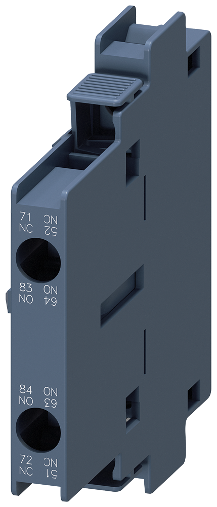 Auxiliary switch 1 NO+1 NC, EN 50005, 10 mm, Sz. S0-S12 motor contactors, 2-pole