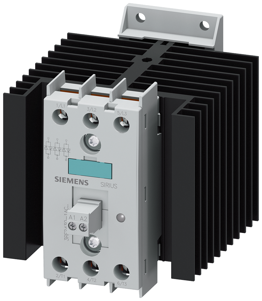 Solid-state contactor 3RF2, 3-ph. AC51 30 A 48-600 V/110 V AC 3-phase controlled