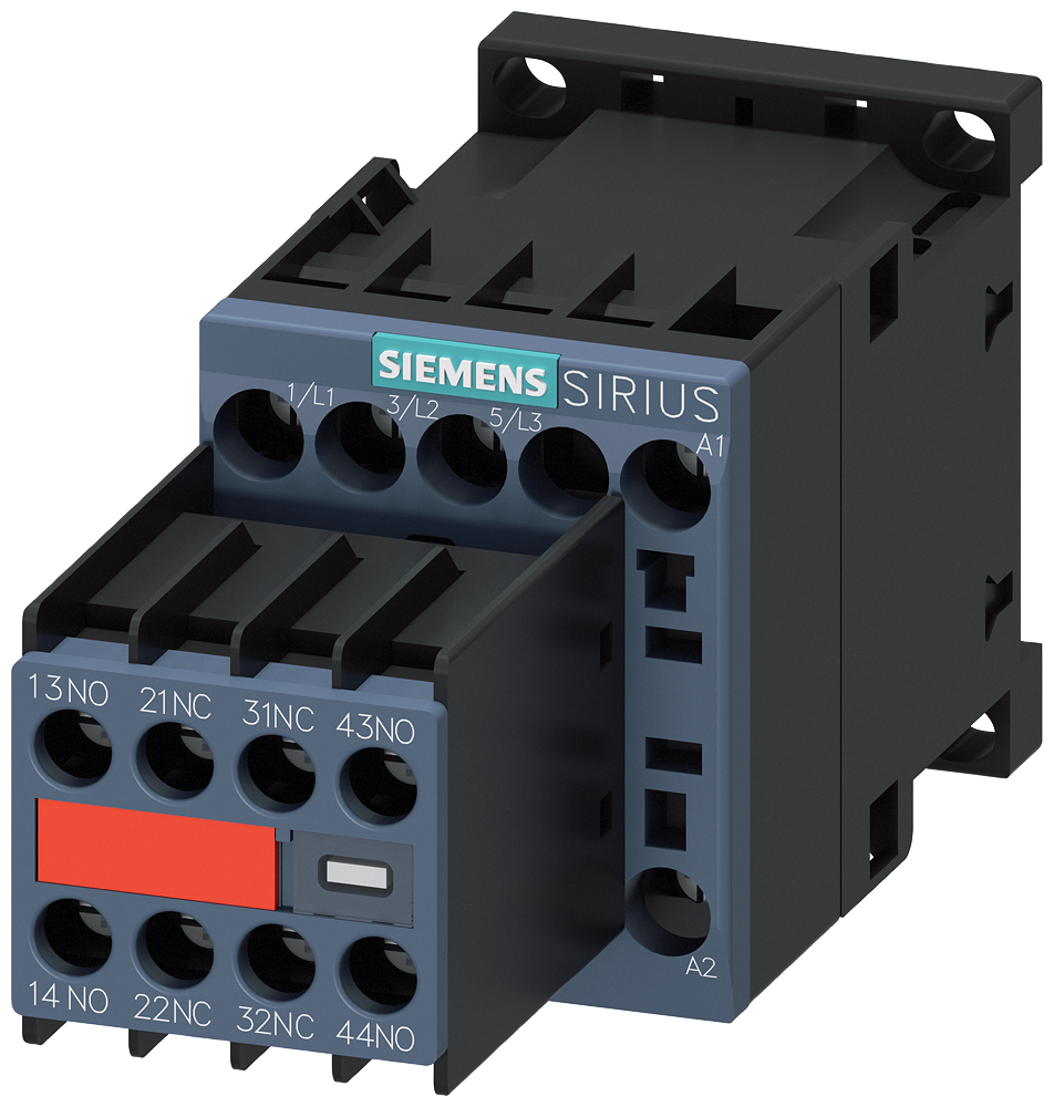 Contactor, AC-3e, 9 A/4 kW/400 V, 3-pole, 110 V AC/50 Hz, 120 V AC/60 Hz, 2 N...