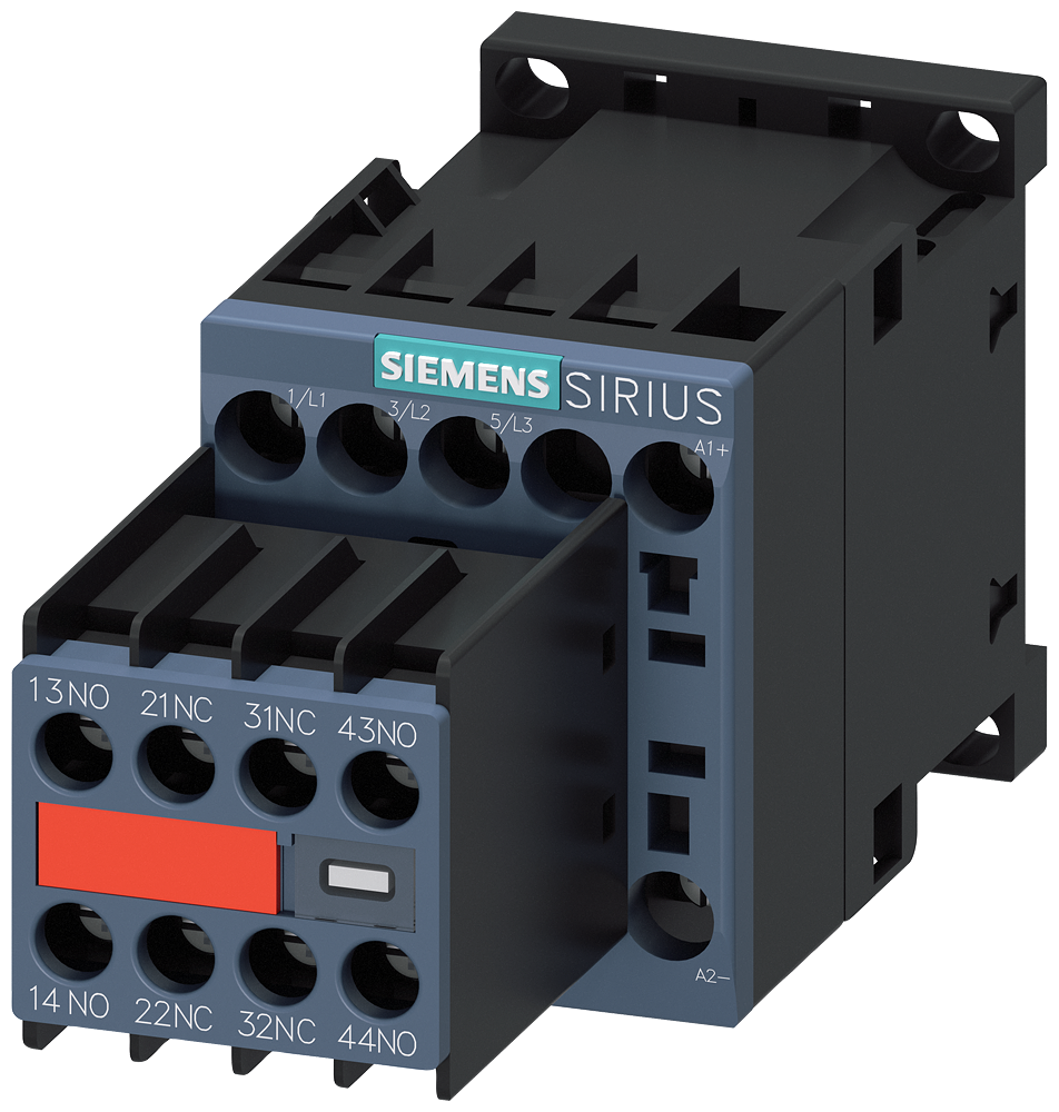 Contactor, AC-3e, 9 A/4 kW/400 V, 3-pole, 24 V DC, 2 NO+2 NC, screw terminal