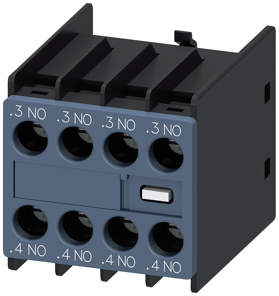 Auxiliary switch 4 NO current paths: 1 NO, 1 NO, 1 NO for contactor relays/mo...
