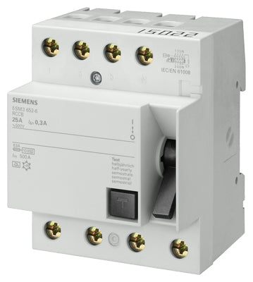 RCCB, 4P, In : 40 A, 30 mA, 500VAC